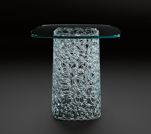 BUY the Fiam Charlotte de Nuit  Glass End Table with FREE SHIPPING - Ultra  Modern